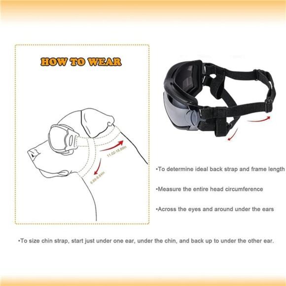 NEW - Dog Sunglasses Dog Goggles, UV Wind Dust Protection Medium or Large Dog - Picture 4 of 6